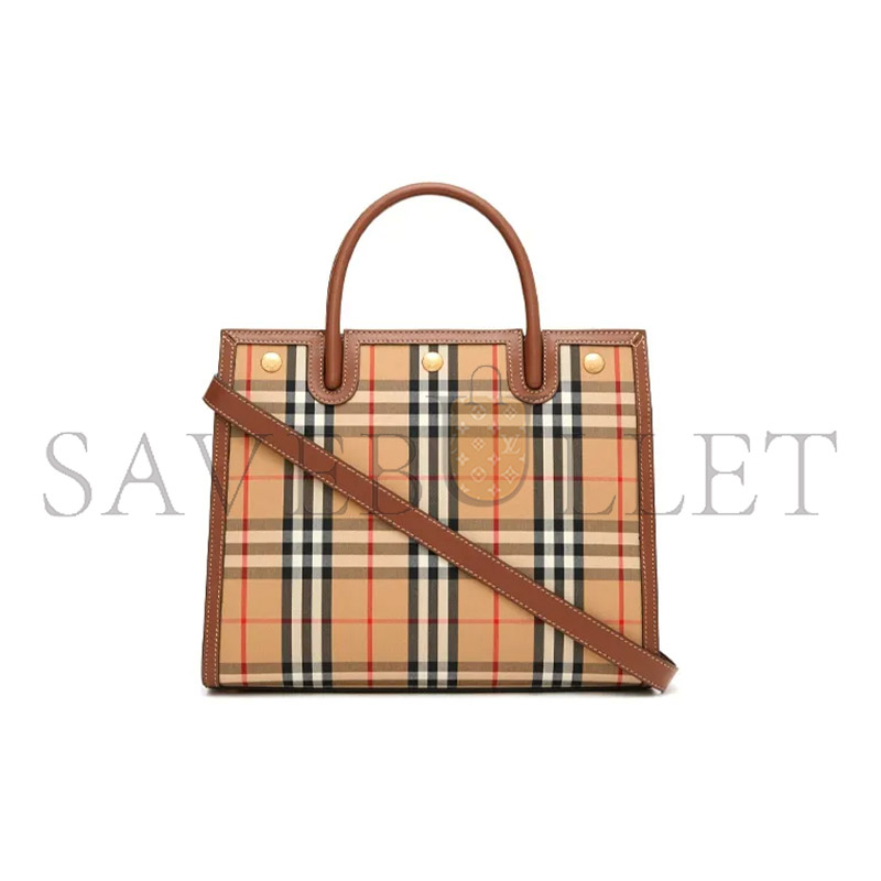 Bv*b*rry plaid single-shoulder crossbody tote bag 8025267 (26*20*13.5cm)